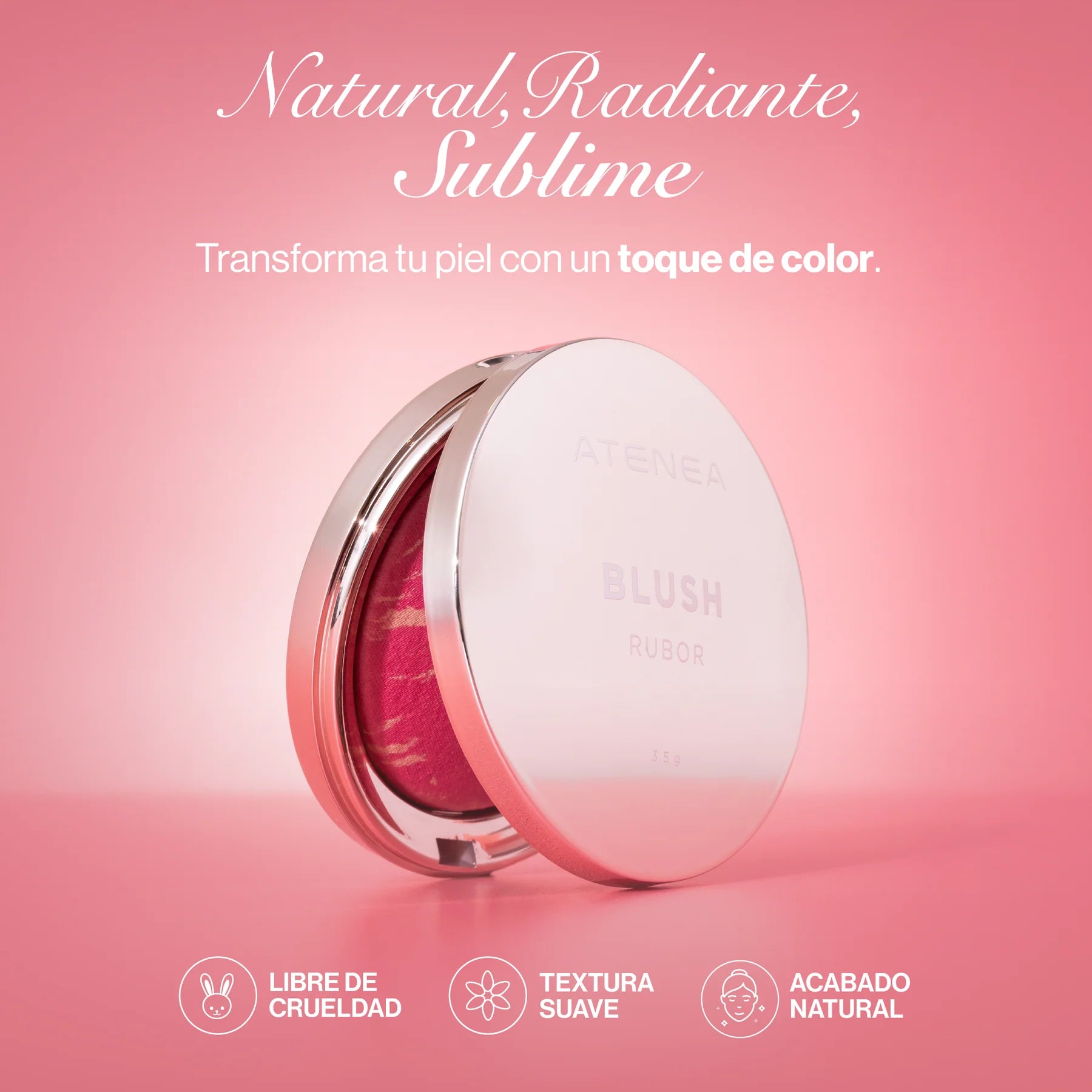 Rubor Compacto Nacarado Sublime | Atenea Profesional