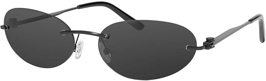 Y2K Oval Rimless Hacker MS52246-C1 | Mosanana