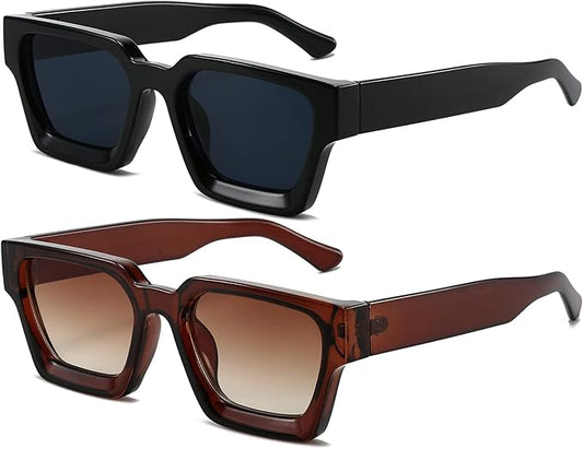 Lentes de Sol Square Thick Frame Brown & Brown Gradient | AIEYEZO