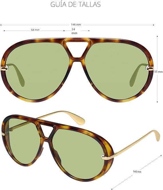Trendy Oversized Aviator MS52478-C3 | Mosanana