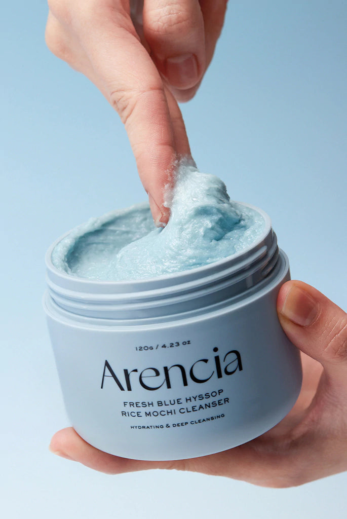 Arencia Fresh Blue Hyssop Rice Mochi Cleanser – 120 g