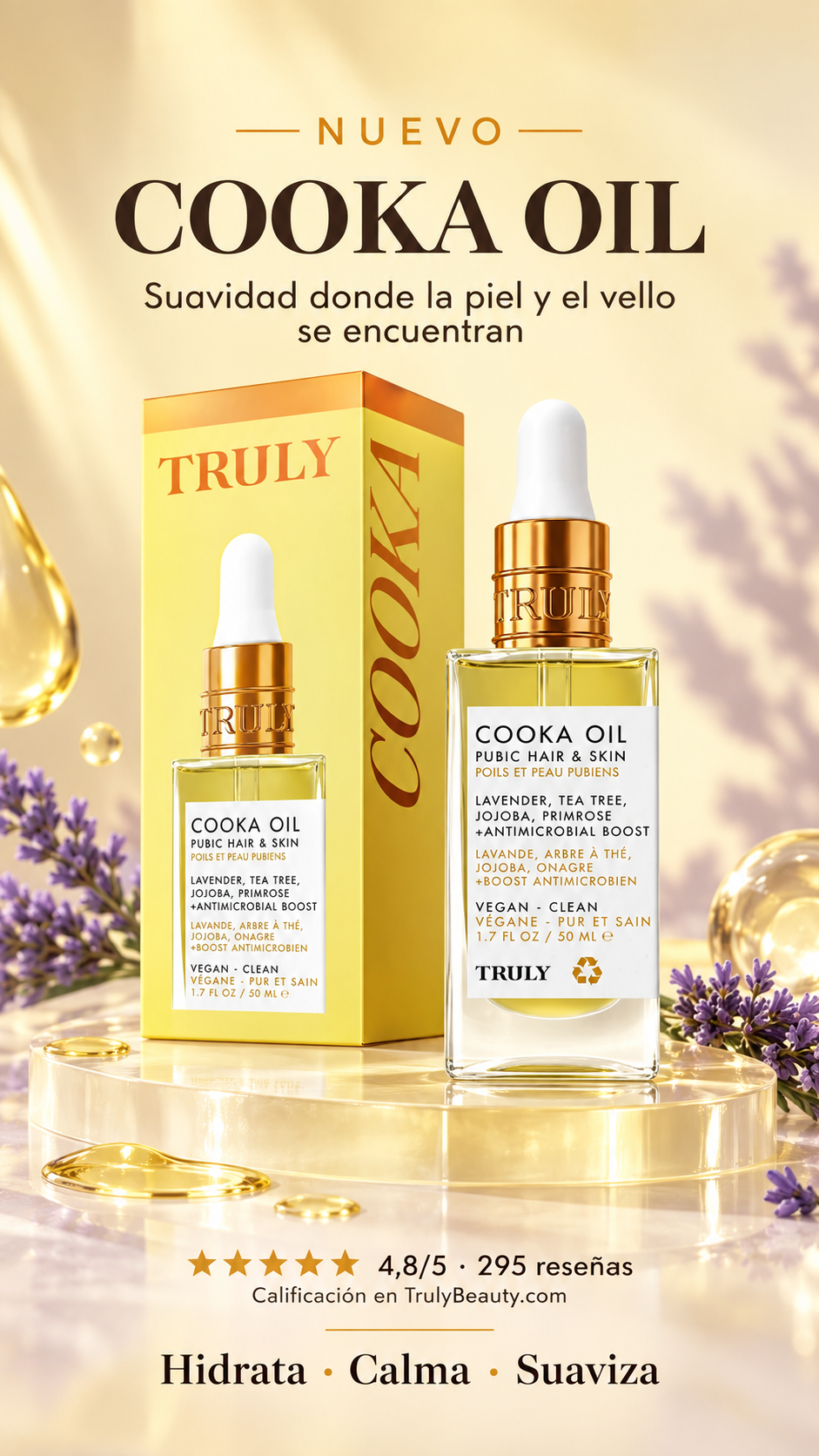 Cooka Oil Suero para Vello Púbico y Piel | Truly