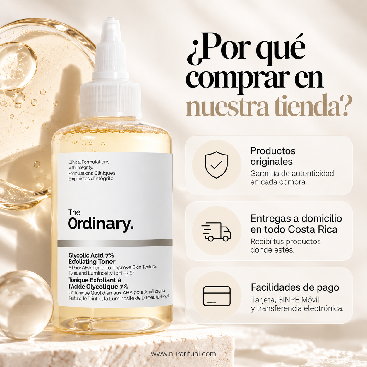 Tónico Exfoliante con Ácido Glicólico 7% | The Ordinary