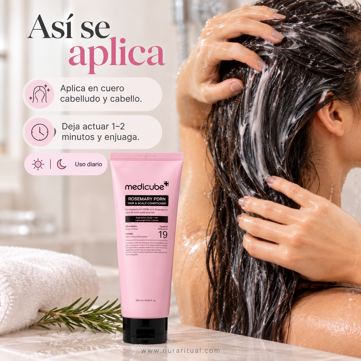 Acondicionador de Romero y PDRN para Cabello y Cuero Cabelludo | Medicube