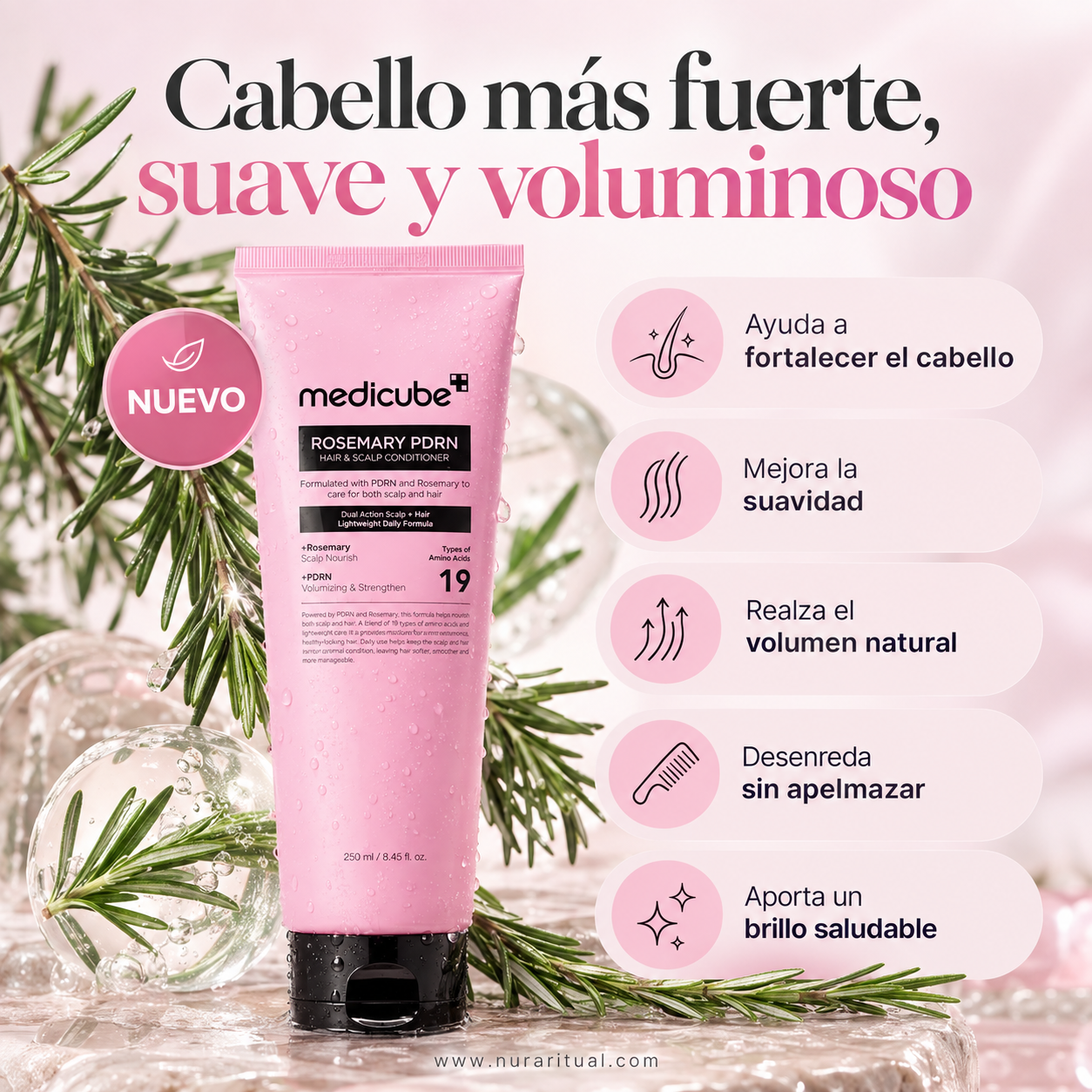 Acondicionador de Romero y PDRN para Cabello y Cuero Cabelludo | Medicube
