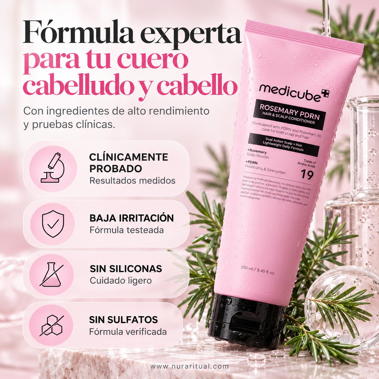 Acondicionador de Romero y PDRN para Cabello y Cuero Cabelludo | Medicube