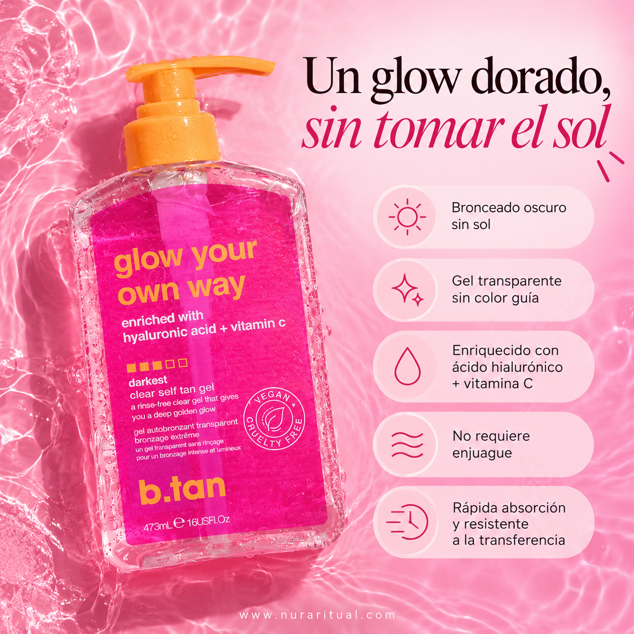 Gel Autobronceante Transparente Intensamente Oscuro | b.tan
