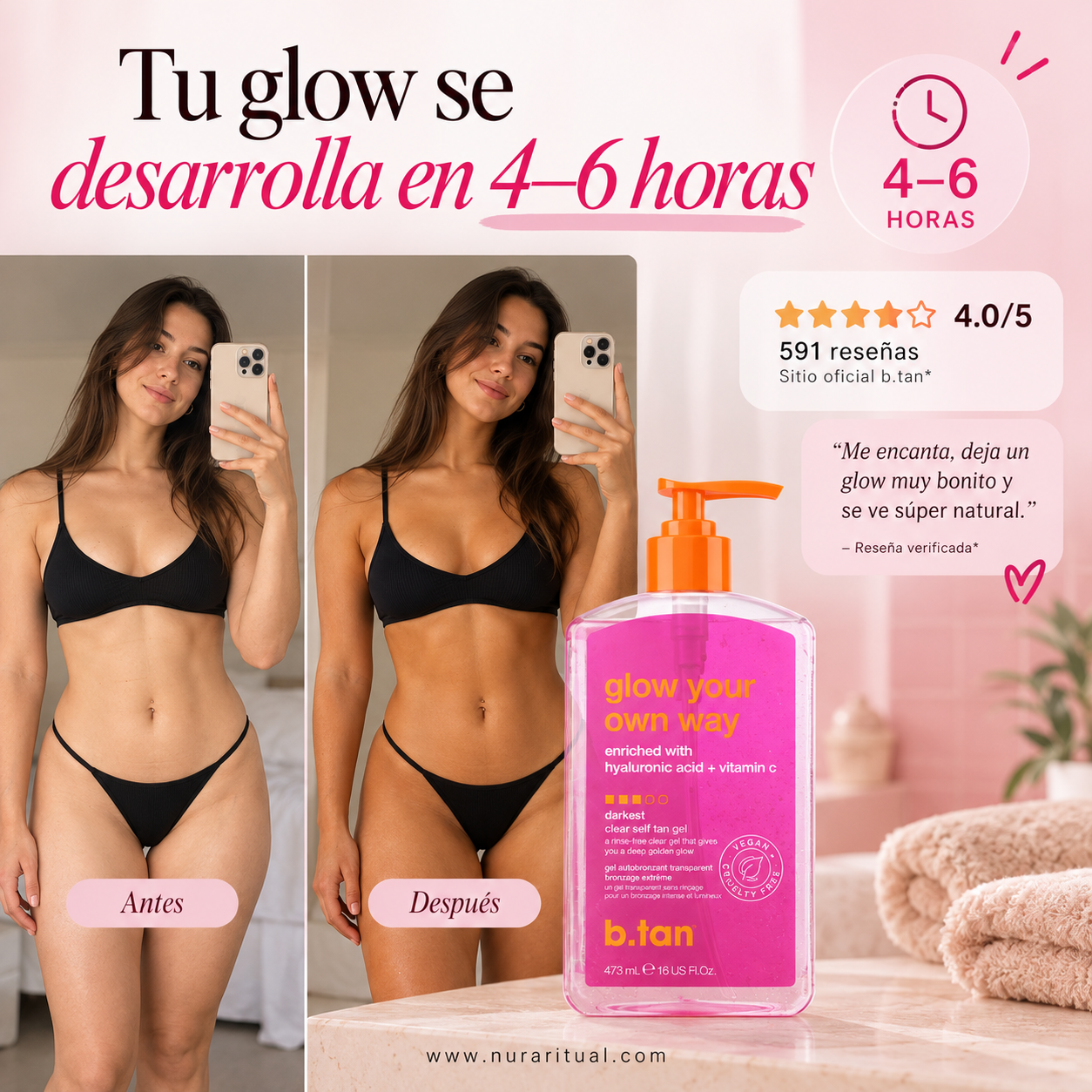 Gel Autobronceante Transparente Intensamente Oscuro | b.tan