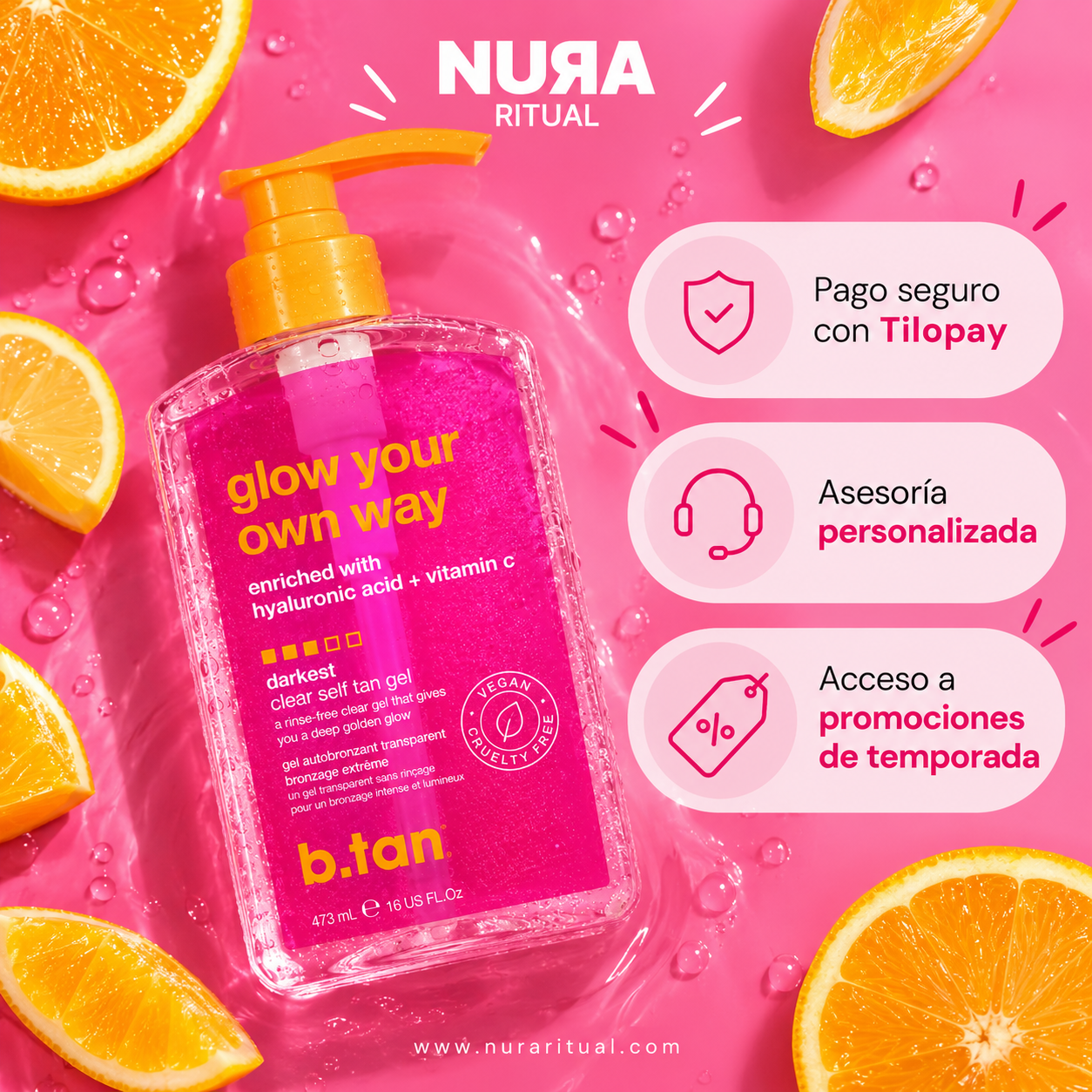 Gel Autobronceante Transparente Intensamente Oscuro | b.tan