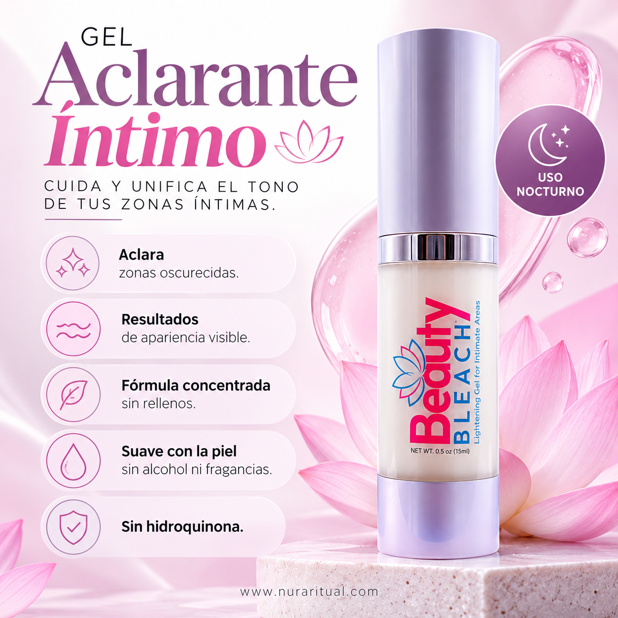 Beauty Bleach Lightening Gel para Zonas Íntimas | BeautyBleach