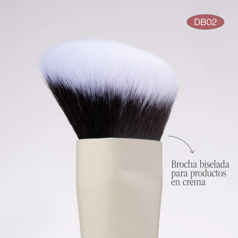 Brocha Dúo para Base y Crema | Atenea