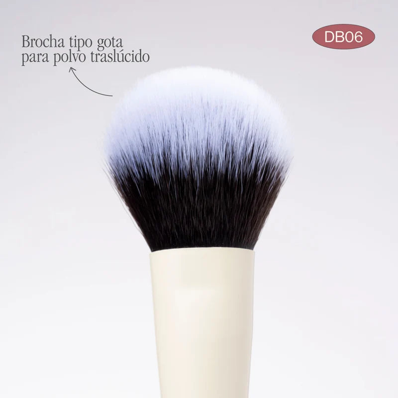 Brocha Dúo para Iluminador y Polvo Suelto | Atenea