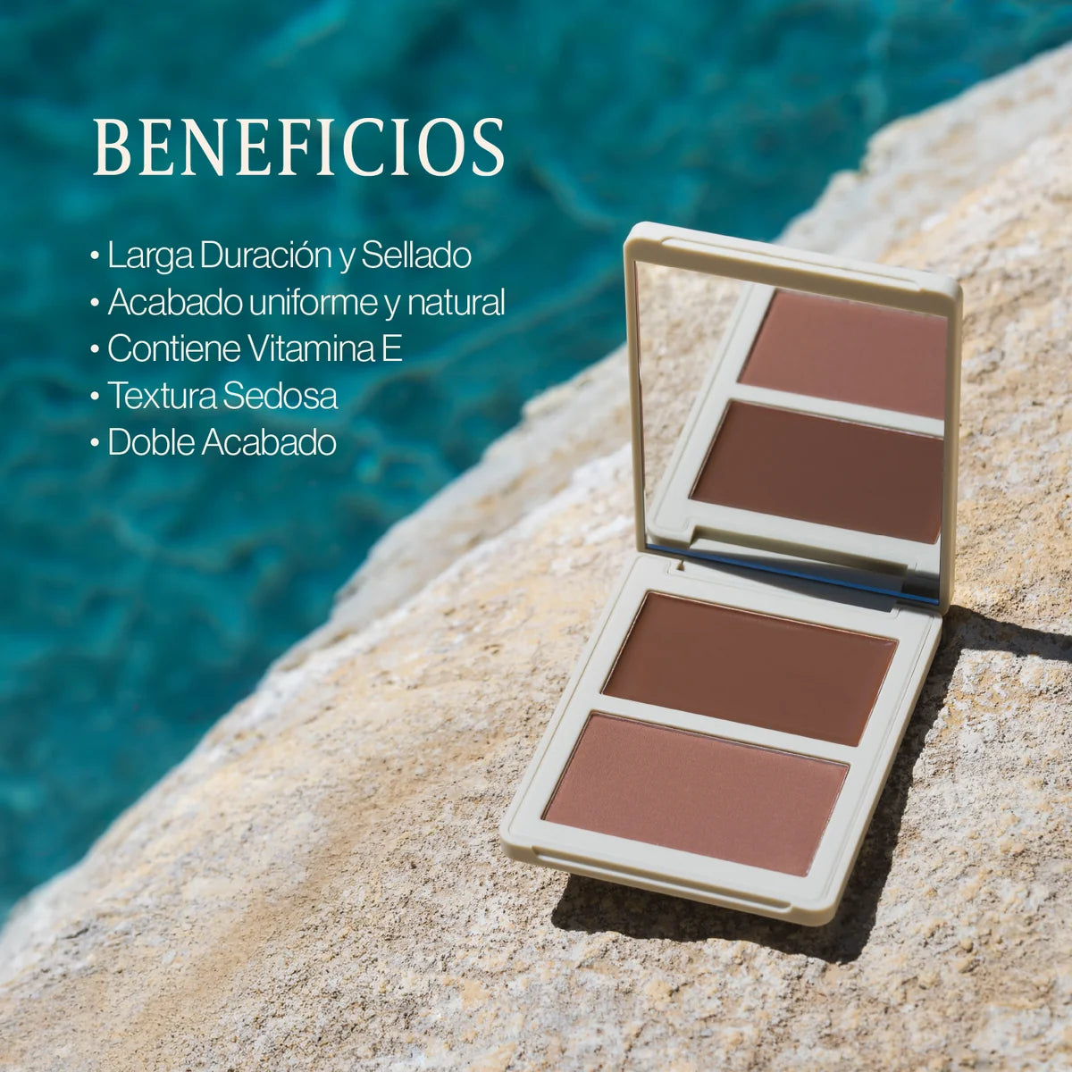 Bronzer Allure Dúo Crema y Polvo Compacto, Acabado Soft Focus | Atenea Profesional