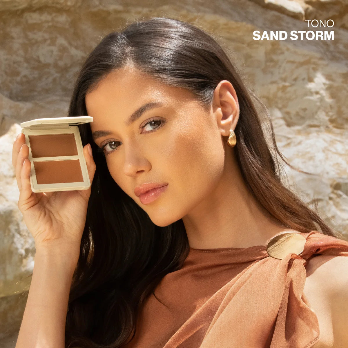 Bronzer Allure Dúo Crema y Polvo Compacto, Acabado Soft Focus | Atenea Profesional