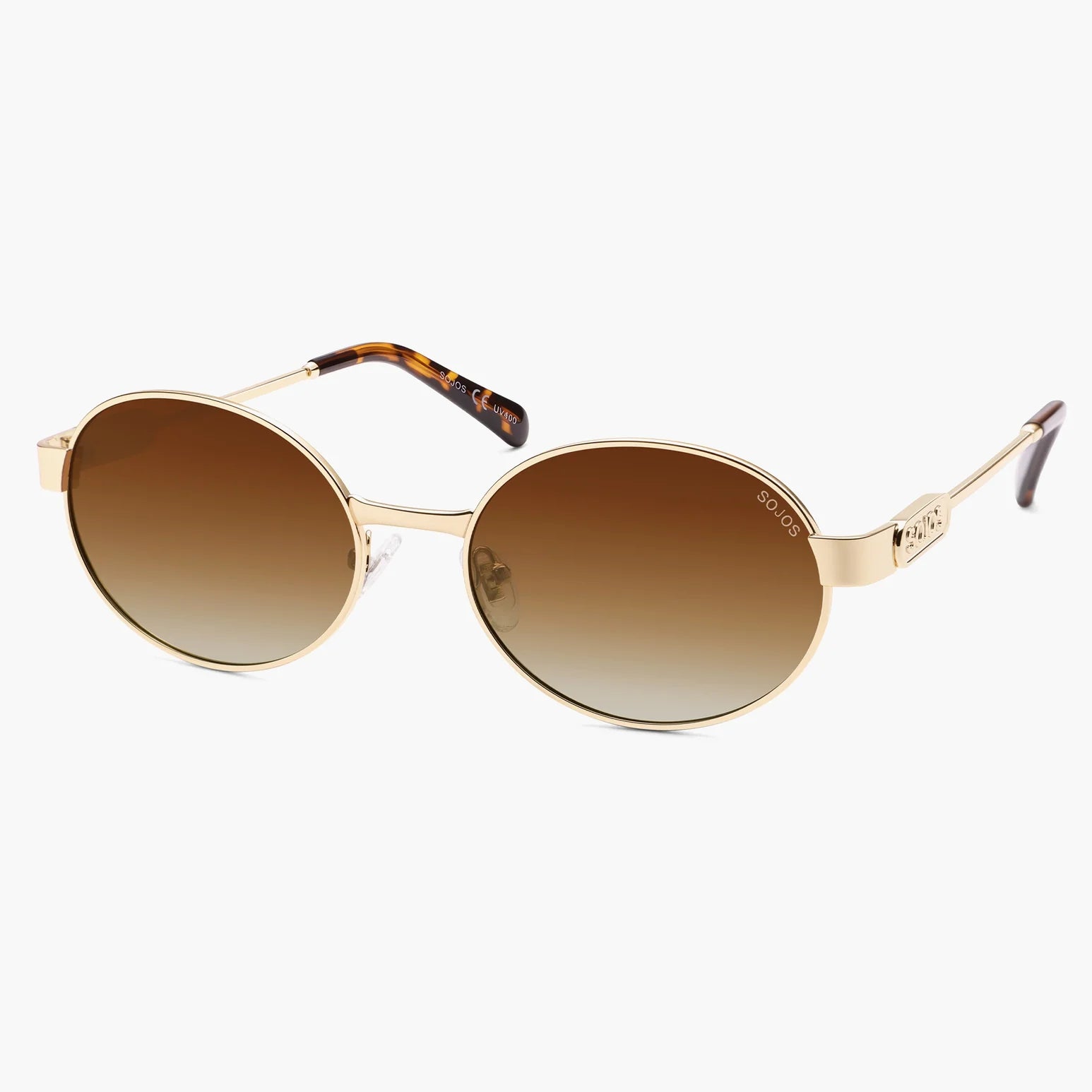 Gafas de Sol Ovaladas Retro Doradas SJ1281C2 | SOJOS