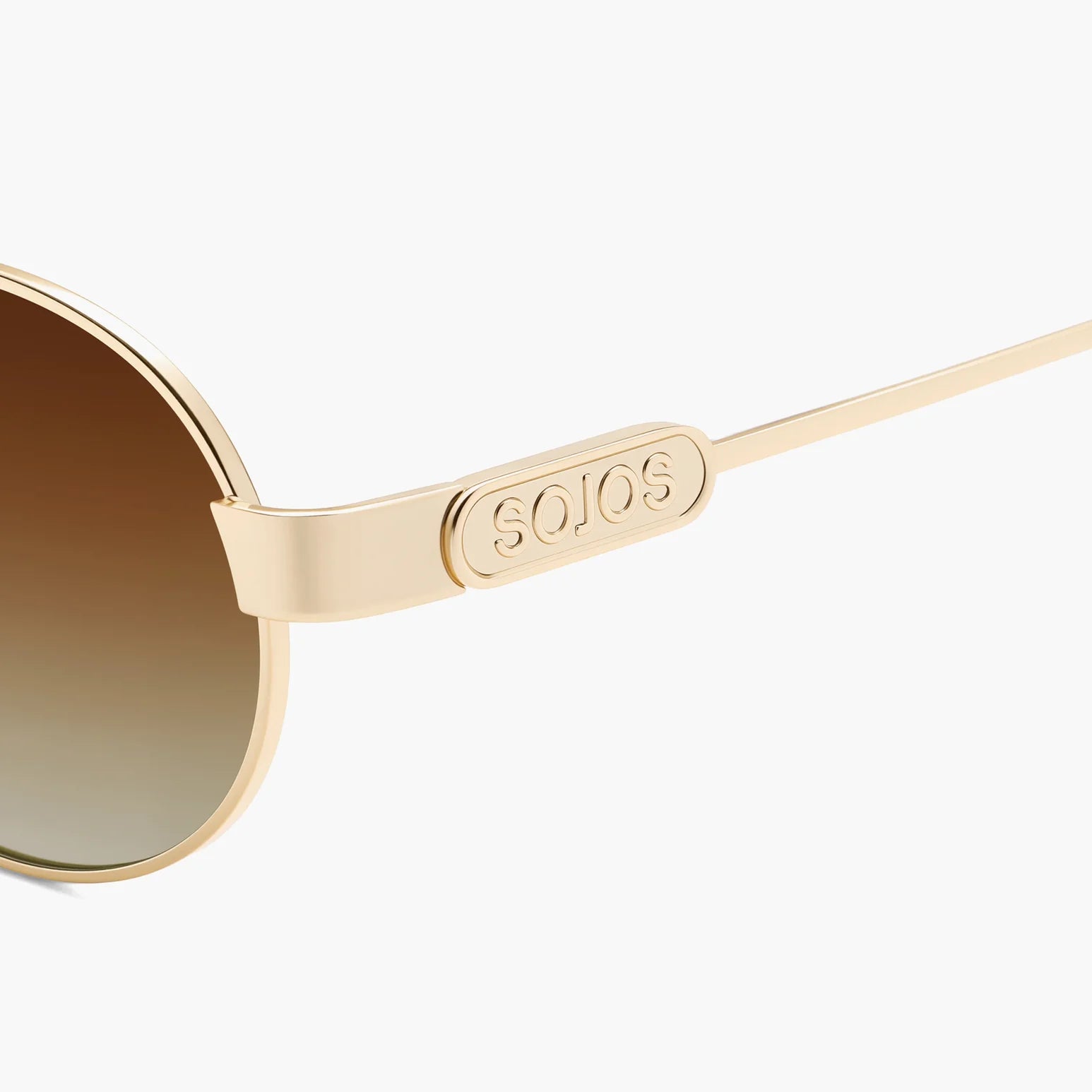 Gafas de Sol Ovaladas Retro Doradas SJ1281C2 | SOJOS