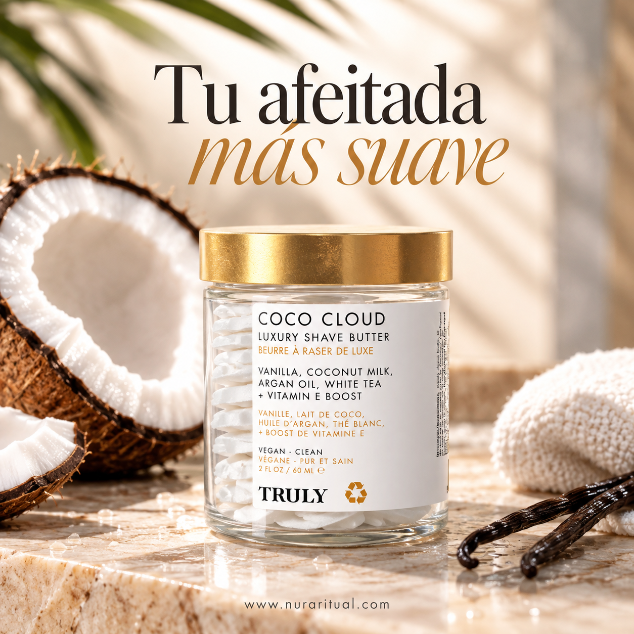 Coco Cloud, Manteca de Afeitar de Lujo con Leche de Coco | TRULY