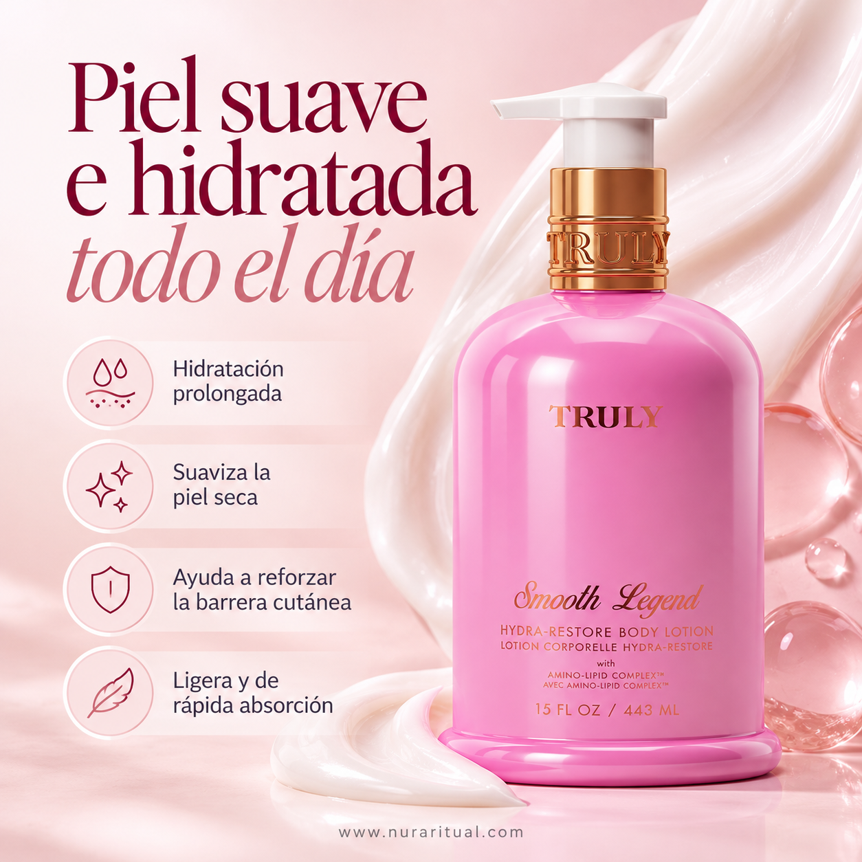 Loción Corporal Hidratante y Restauradora Smooth Legend | Truly