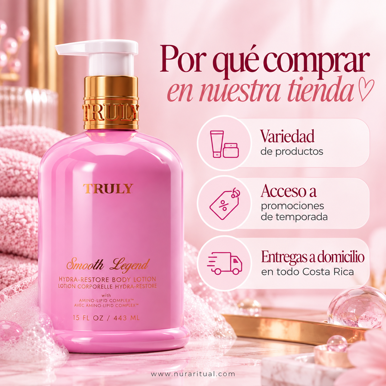 Loción Corporal Hidratante y Restauradora Smooth Legend | Truly