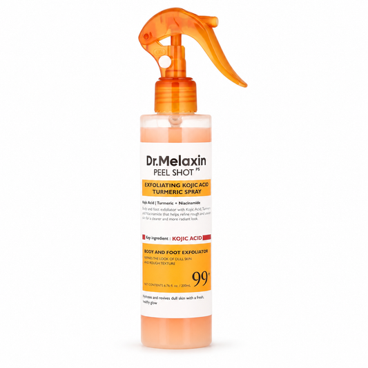 Spray Exfoliante Corporal de Ácido Kójico y Cúrcuma| Dr. Melaxin