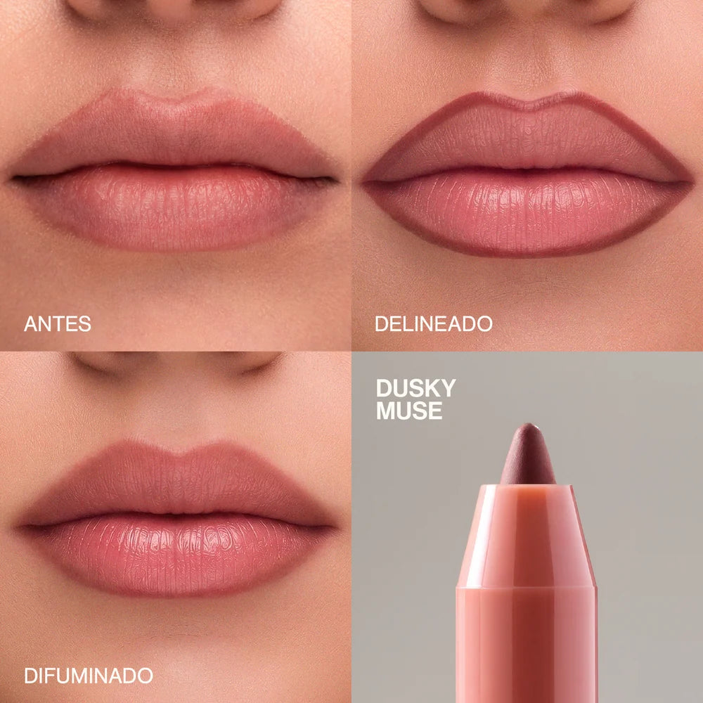 Delineador de Labios en Gel 3 en 1 Sublime: Resistente al Agua, con Sacapuntas y Esponja | Atenea Profesional