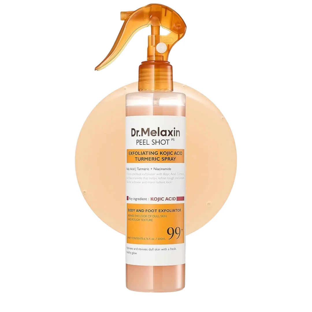 Spray Exfoliante Corporal de Ácido Kójico y Cúrcuma| Dr. Melaxin