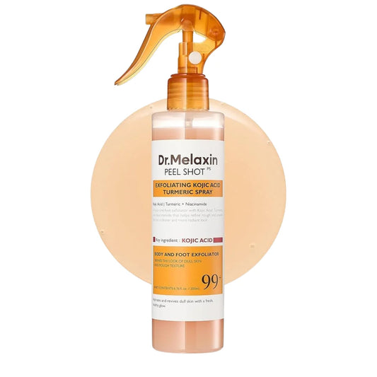 Spray Exfoliante Corporal de Ácido Kójico y Cúrcuma| Dr. Melaxin