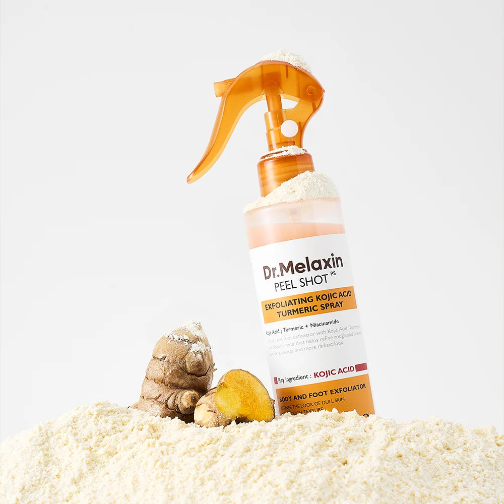 Spray Exfoliante Corporal de Ácido Kójico y Cúrcuma| Dr. Melaxin