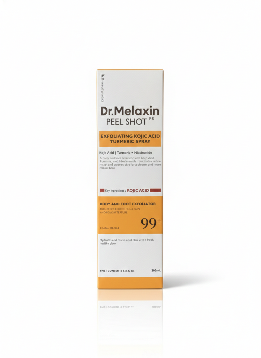 Spray Exfoliante Corporal de Ácido Kójico y Cúrcuma| Dr. Melaxin