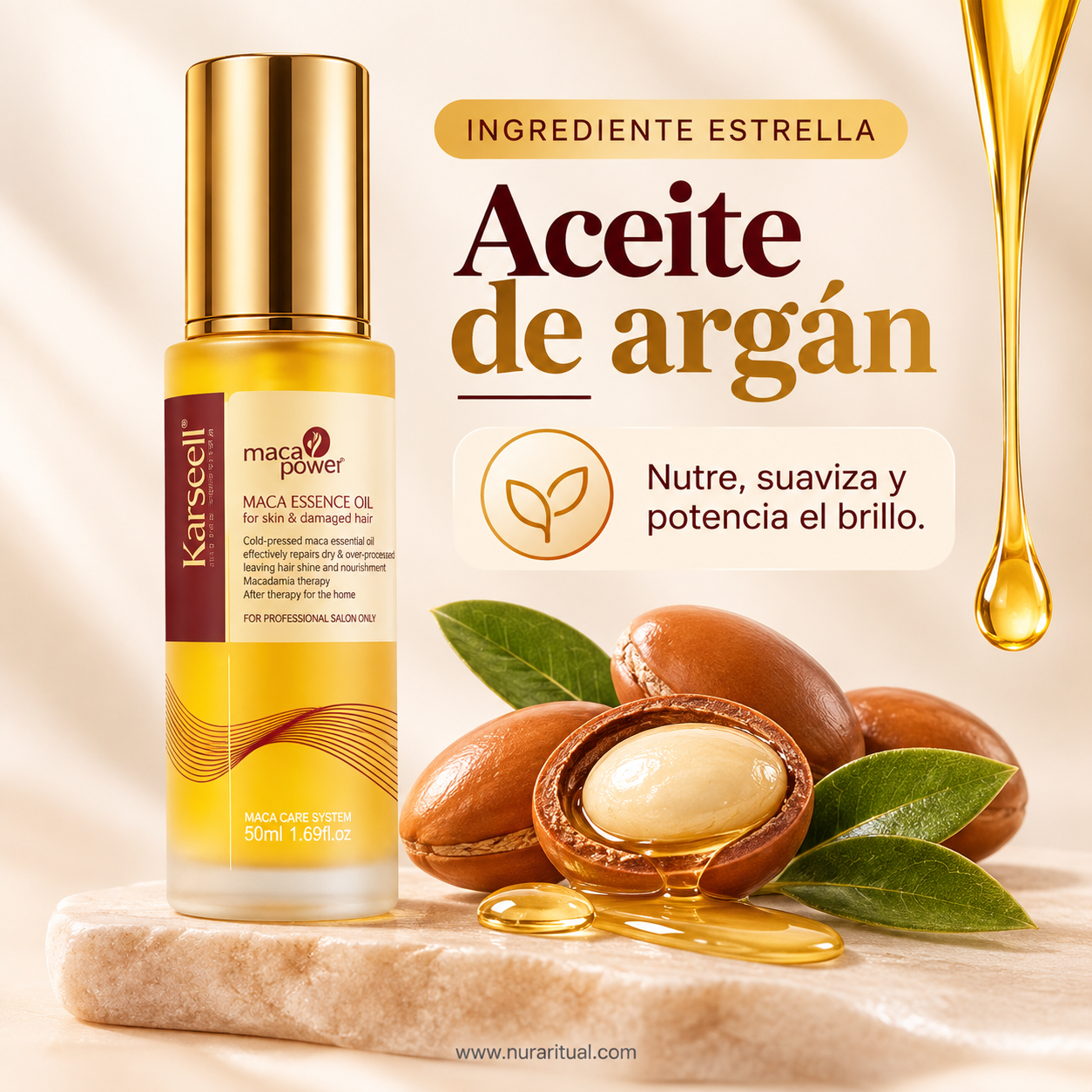 Aceite Capilar Reparador de Maca y Argán | Karseell