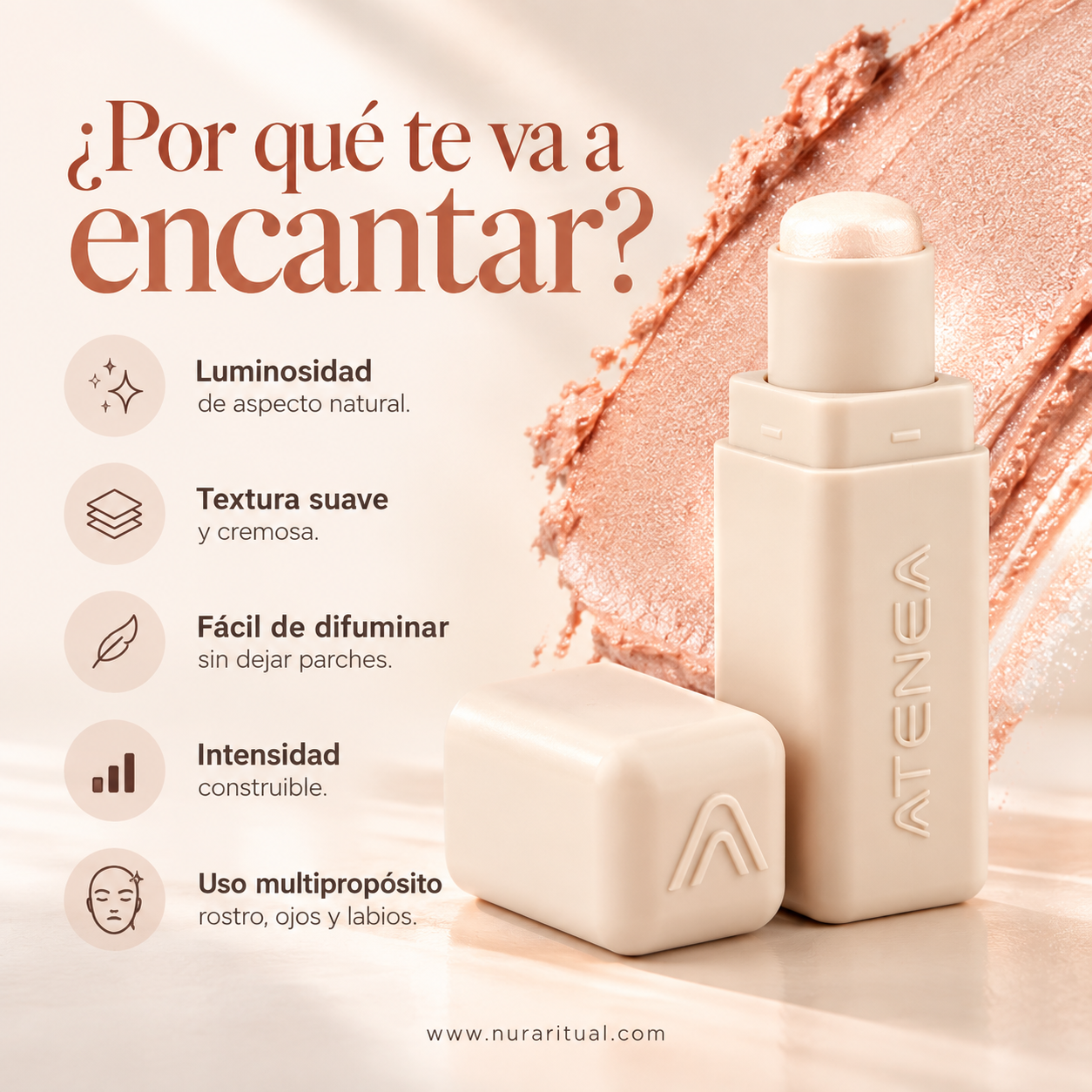Iluminador Cremoso en Barra | Collection – Atenea