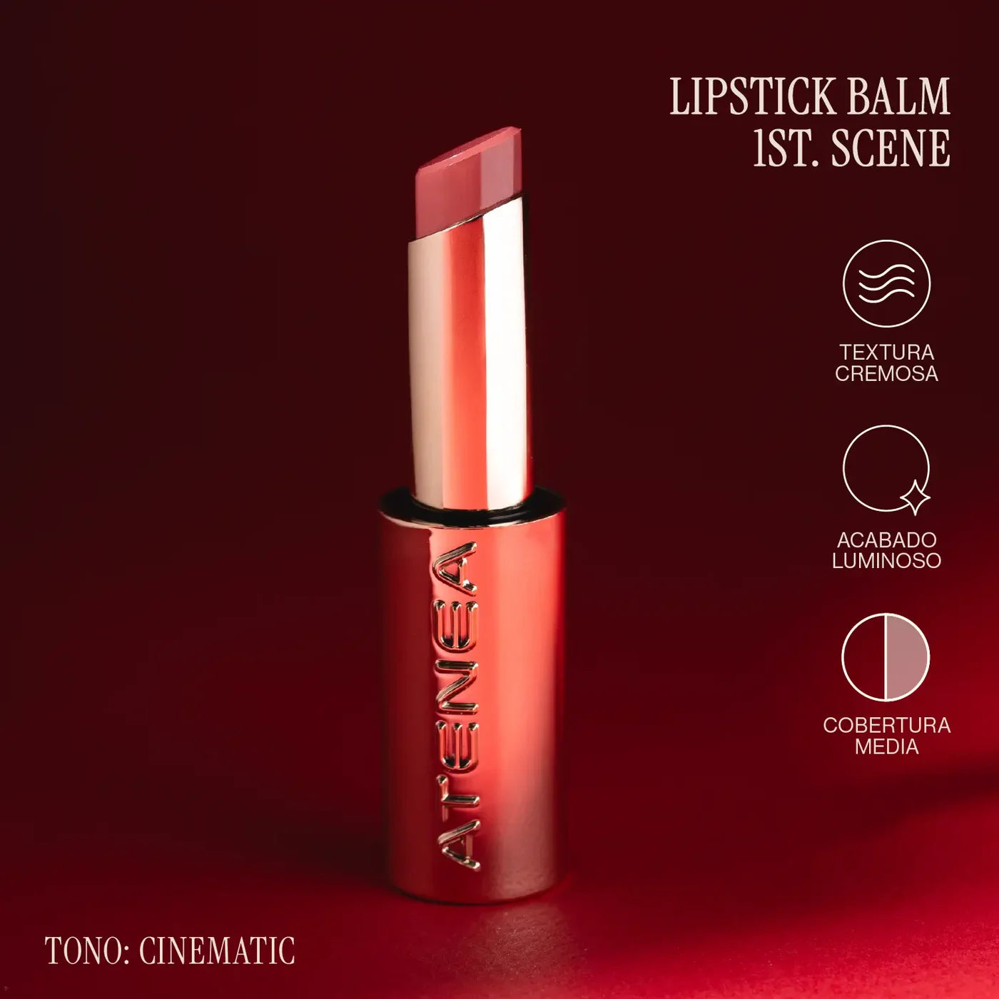Lipstick Balm 1st Scene: Labial Balm Cremoso con Ácido Hialurónico | Atenea Profesional