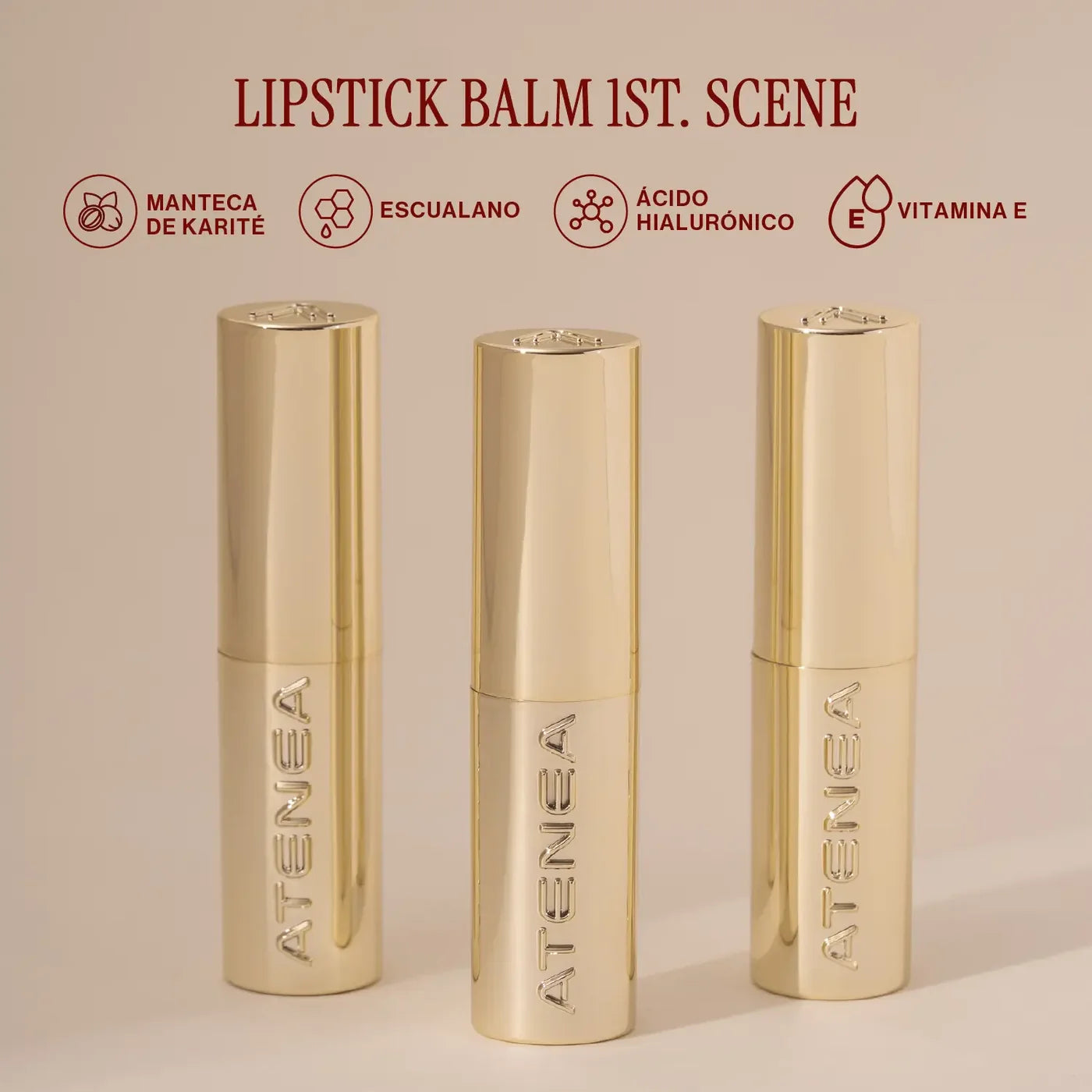Lipstick Balm 1st Scene: Labial Balm Cremoso con Ácido Hialurónico | Atenea Profesional