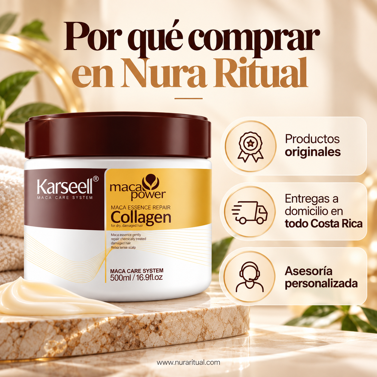 Mascarilla Capilar Reparadora de Maca y Colágeno | Karseell