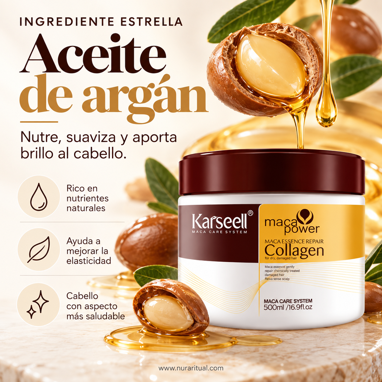 Mascarilla Capilar Reparadora de Maca y Colágeno | Karseell