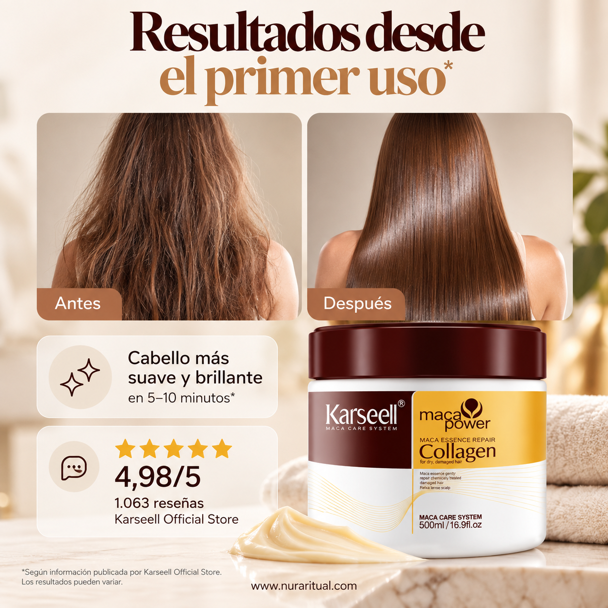 Mascarilla Capilar Reparadora de Maca y Colágeno | Karseell