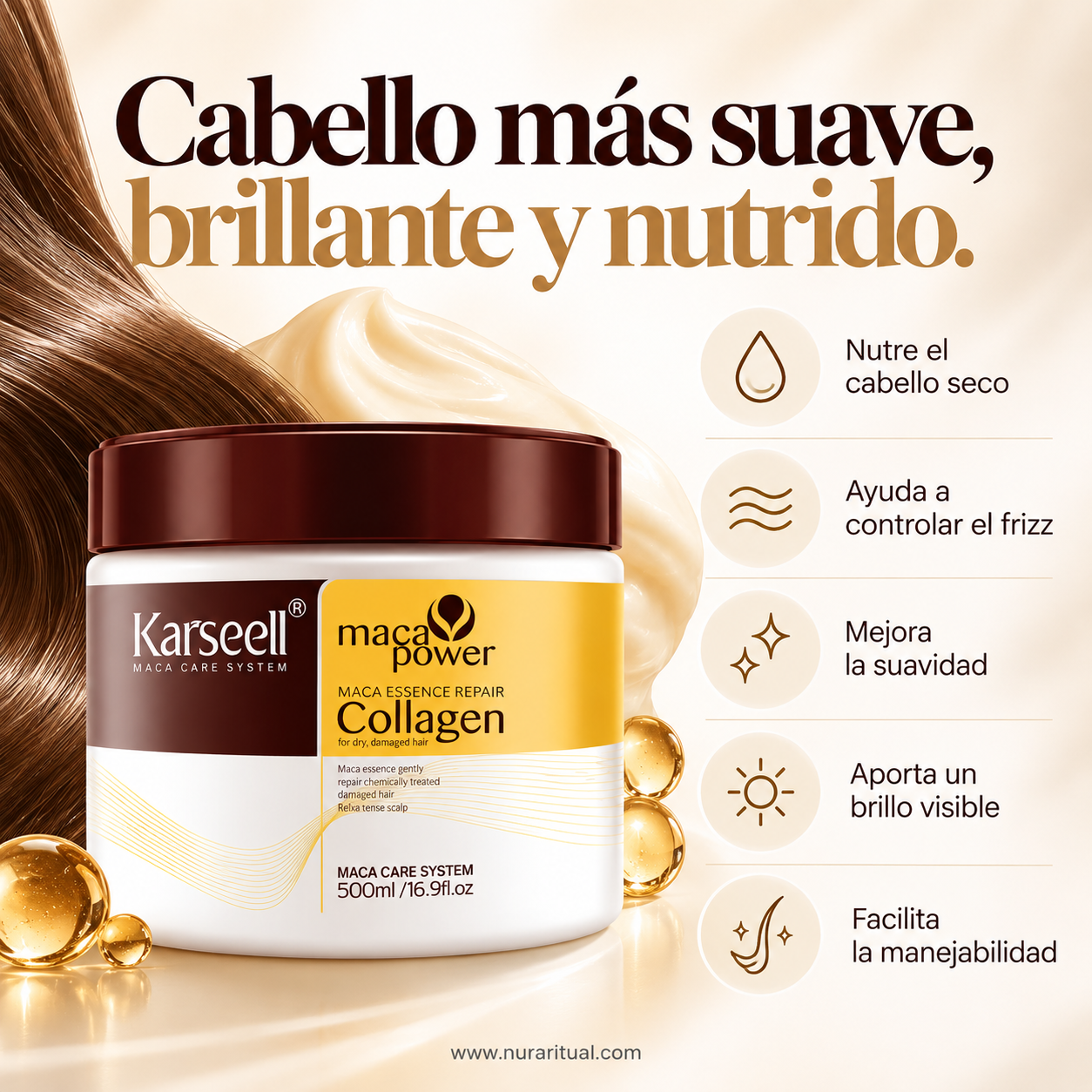 Mascarilla Capilar Reparadora de Maca y Colágeno | Karseell