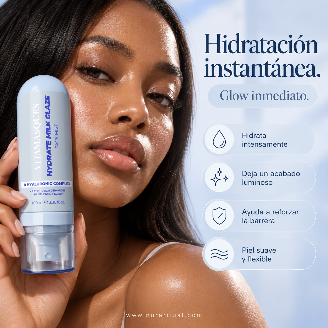 Bruma Facial Hidratante Milk Glaze | Vitamasques