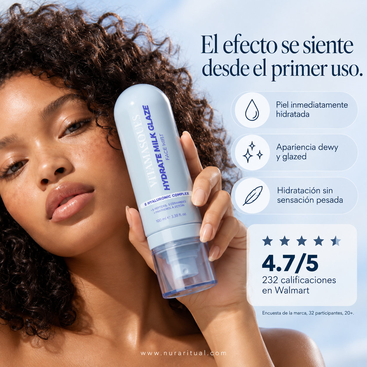 Bruma Facial Hidratante Milk Glaze | Vitamasques