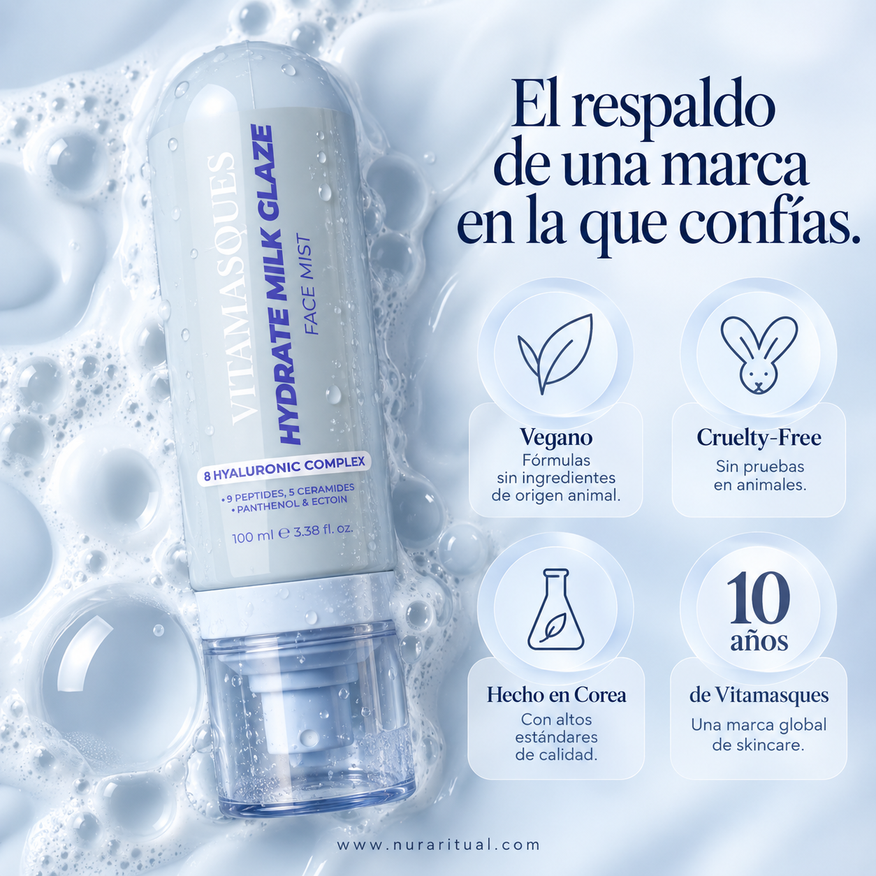 Bruma Facial Hidratante Milk Glaze | Vitamasques