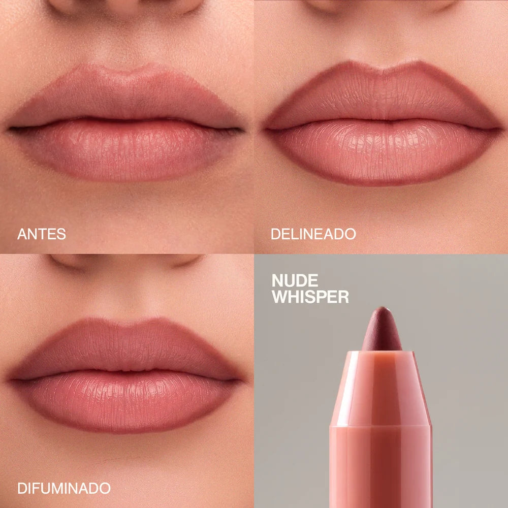 Delineador de Labios en Gel 3 en 1 Sublime: Resistente al Agua, con Sacapuntas y Esponja | Atenea Profesional