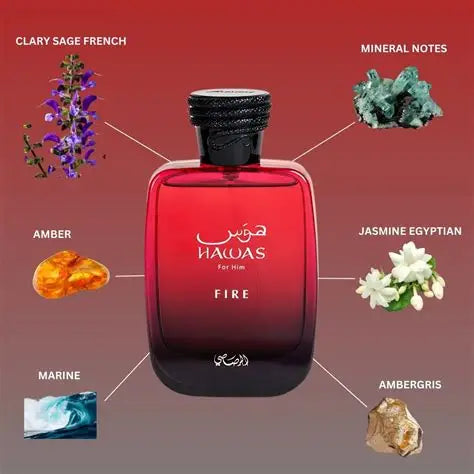 Hawas Fire | Rasasi | Hombre | Eau de Parfum | 100 ml