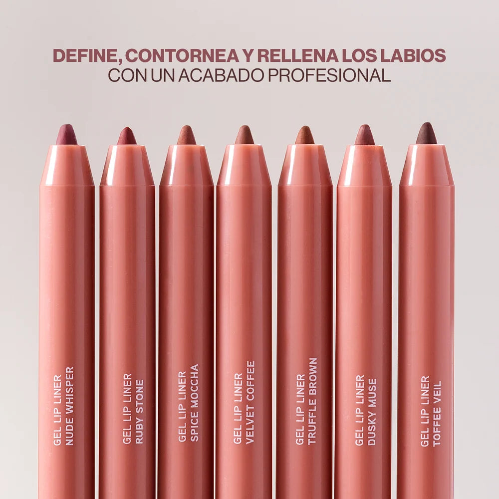 Delineador de Labios en Gel 3 en 1 Sublime: Resistente al Agua, con Sacapuntas y Esponja | Atenea Profesional