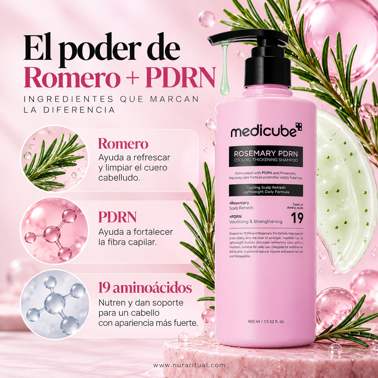 Shampoo de Romero y PDRN para Volumen | Medicube