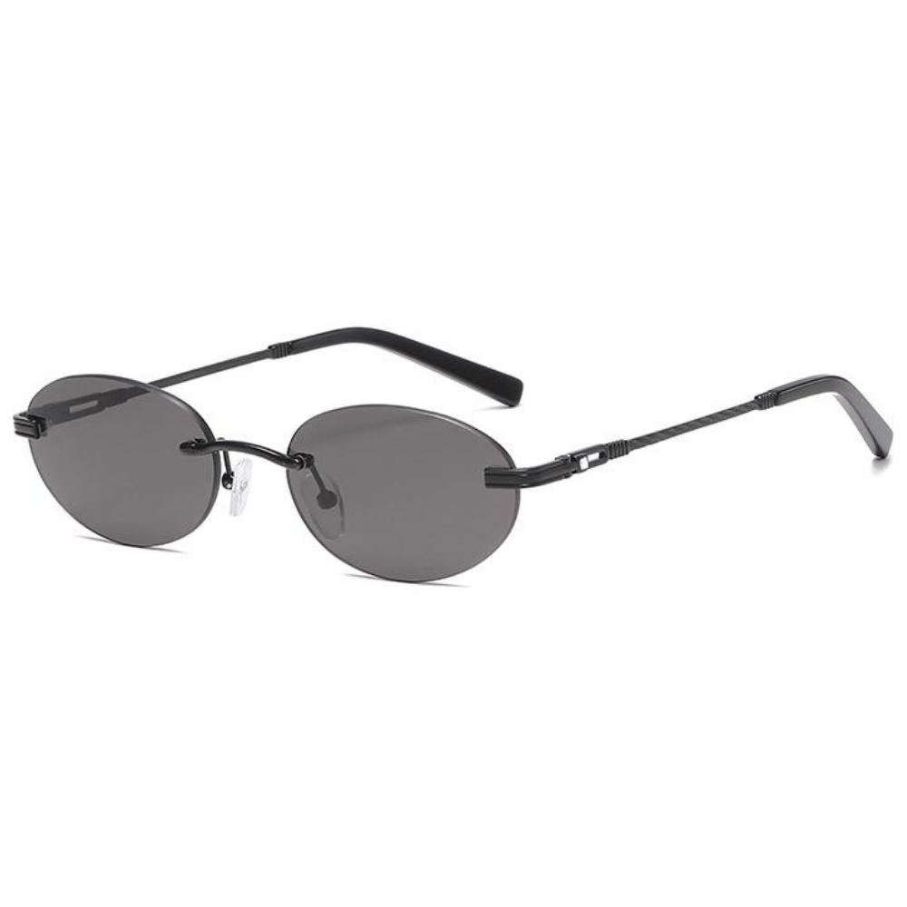 Y2K Oval Rimless Hacker MS52246-C1 | Mosanana