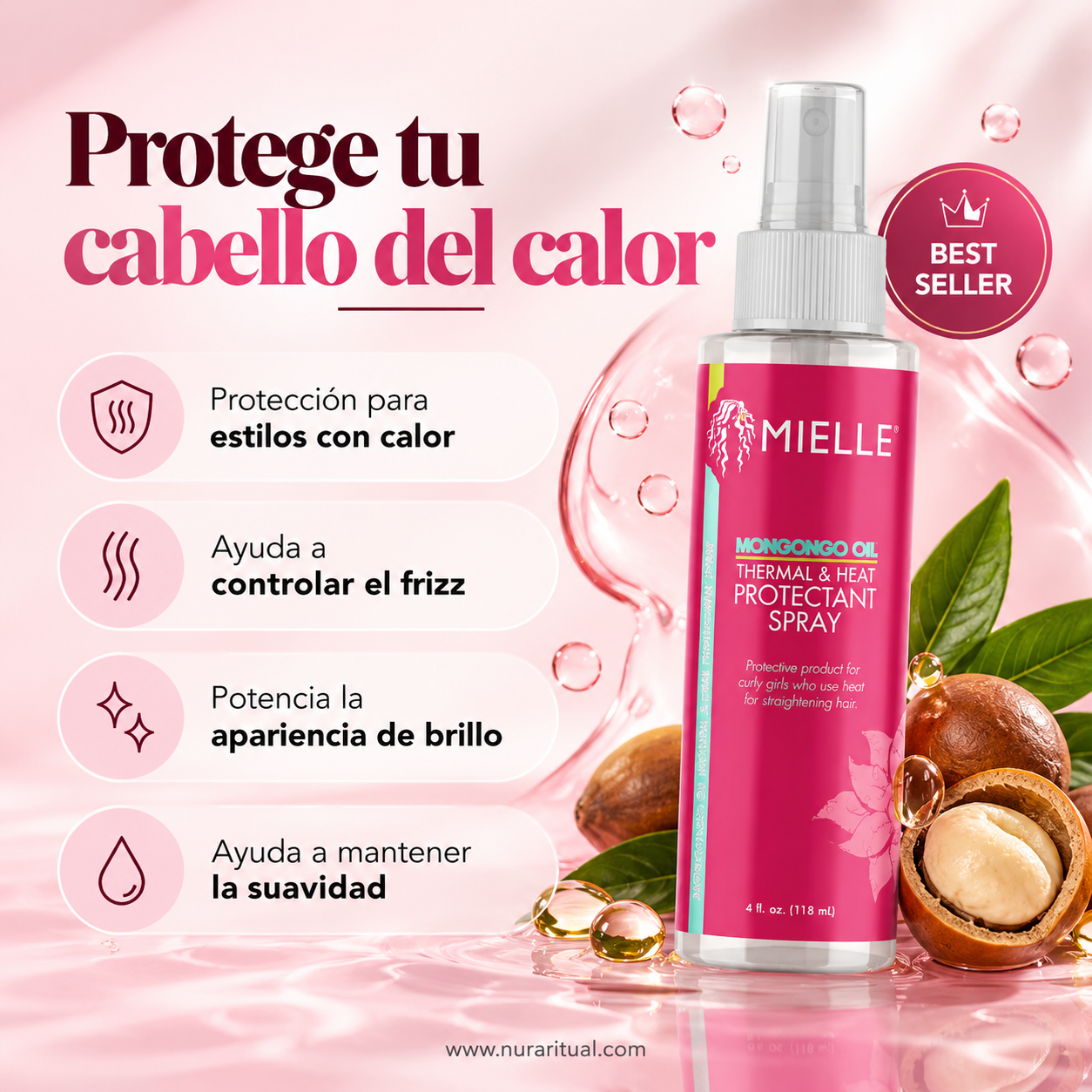 Spray Protector Térmico con Aceite de Mongongo | Mielle