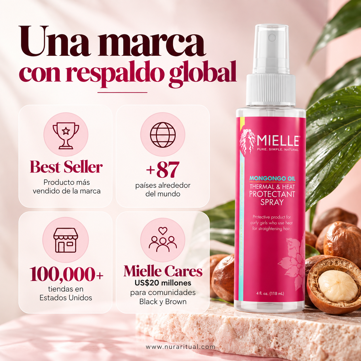 Spray Protector Térmico con Aceite de Mongongo | Mielle