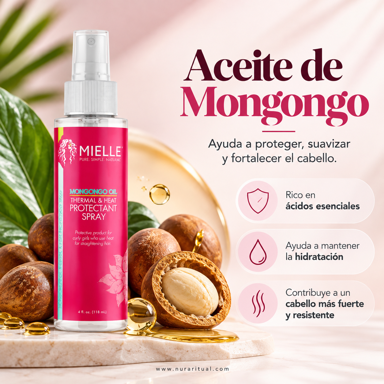 Spray Protector Térmico con Aceite de Mongongo | Mielle