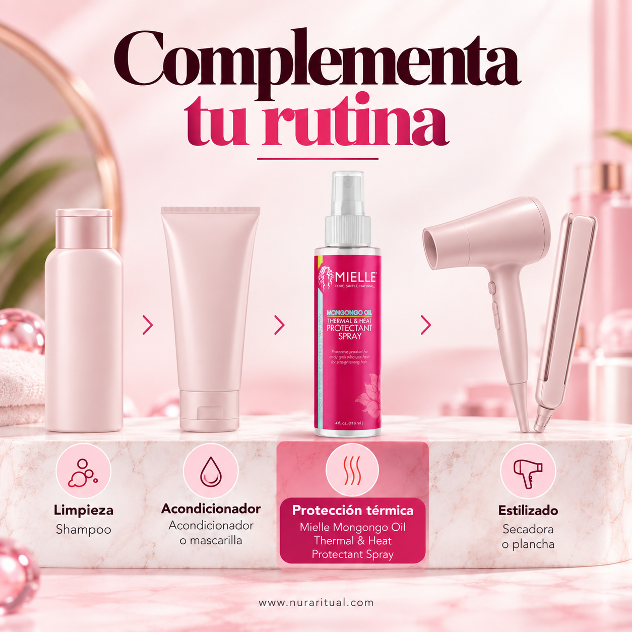 Spray Protector Térmico con Aceite de Mongongo | Mielle