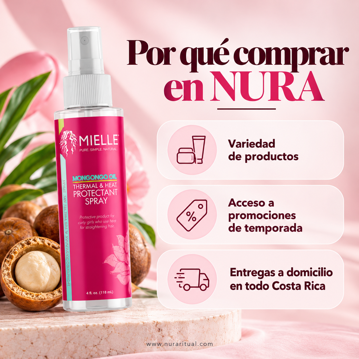 Spray Protector Térmico con Aceite de Mongongo | Mielle
